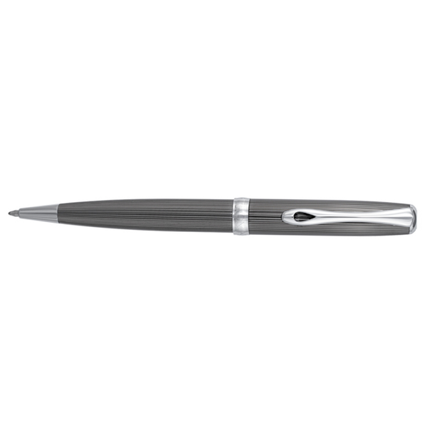 Diplomat Excellence A2 Guilloche Chrome Black CT Balpen