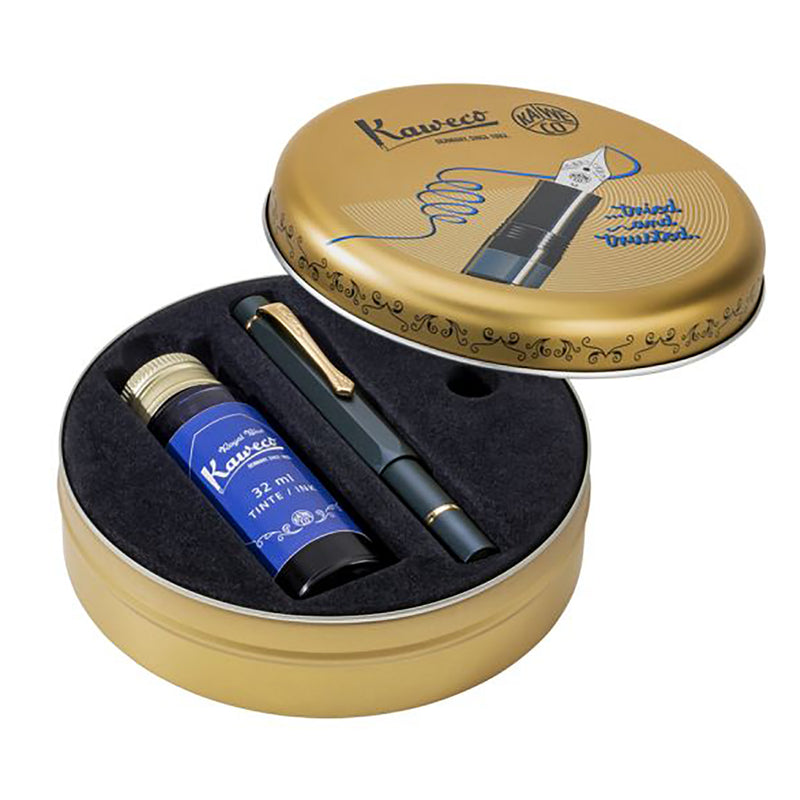 Kaweco Piston AL-Sport Navy Blue Vulpen met Inktpot