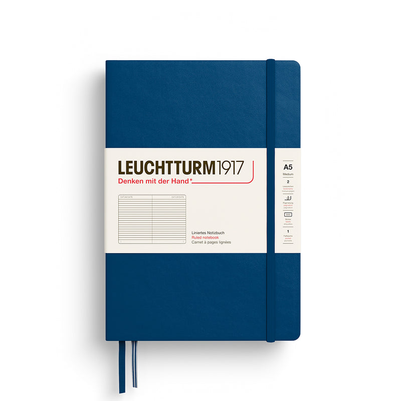 notebooLeuchtturm1917 notitieboek Hardcover Medium A5 gelinieerd Indigo