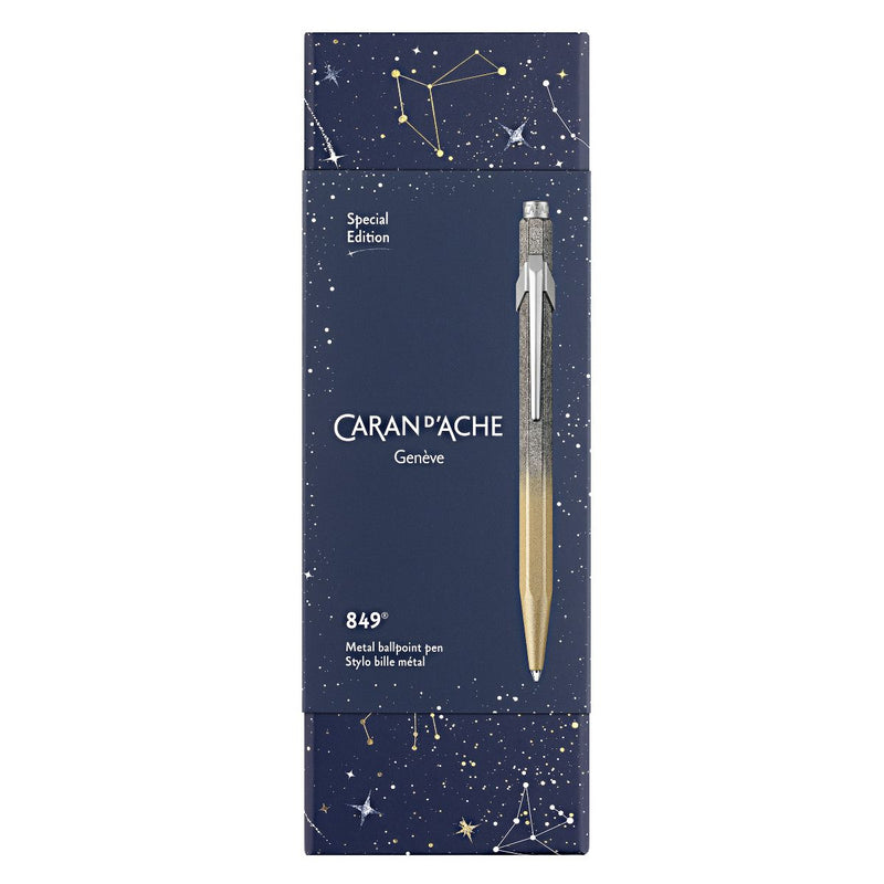 Caran d'Ache 849 Cosmic Blue Gold Balpen