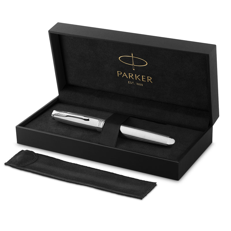 Parker Sonnet Ciselé Silver CT Special Edition Rollerbal - P.W. Akkerman Den Haag