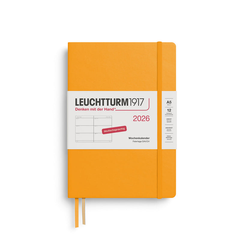 Leuchtturm1917 Agenda 2026 12M Hardcover Medium (A5) Weekly Planner