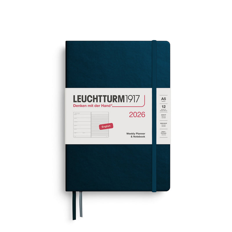LEUCHTTURM1917 Agenda 2026 12M Hardcover Medium (A5) Weekly Planner/Notebook