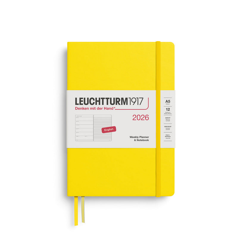 LEUCHTTURM1917 Agenda 2026 12M Hardcover Medium (A5) Weekly Planner/Notebook