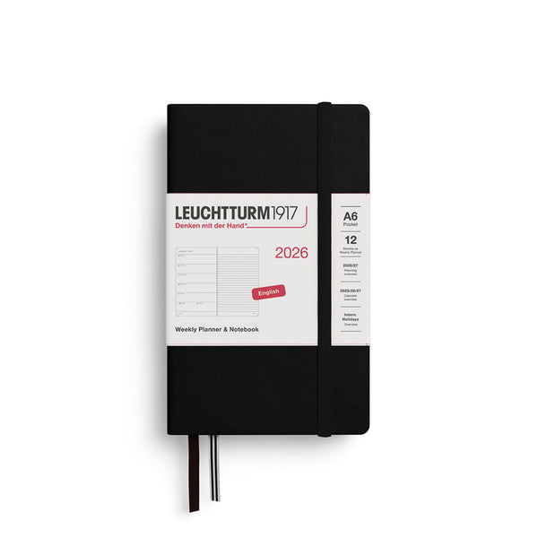 Leuchtturm1917 Agenda 2026 12M Hardcover Pocket (A6) Weekly Planner/Notebook 'Deep Sea'