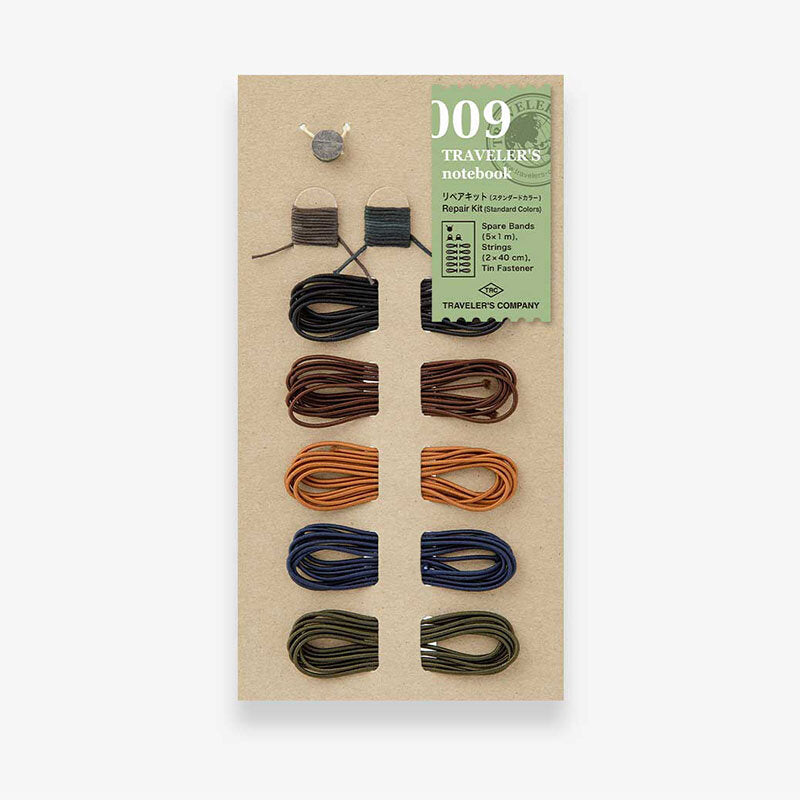 Traveler’s Notebook repair kit 009, spare bands, standard colours