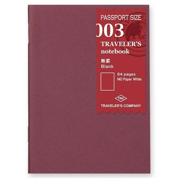 Traveler's Company Vulling Passport 003 Blanco Notitieboek