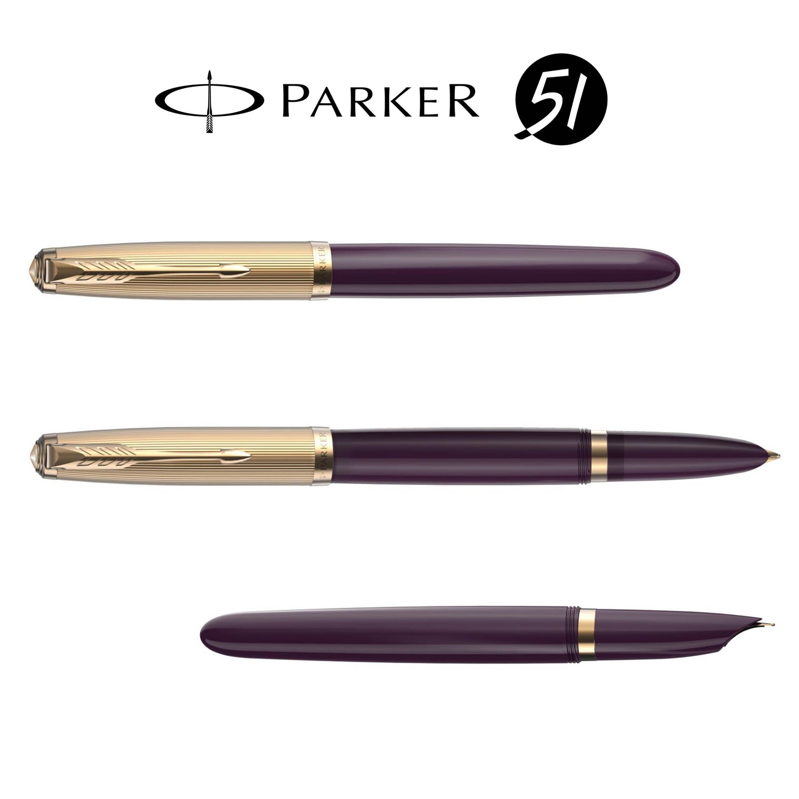 Parker 51 Deluxe Plum GT fountain pen – Akkerman Den Haag