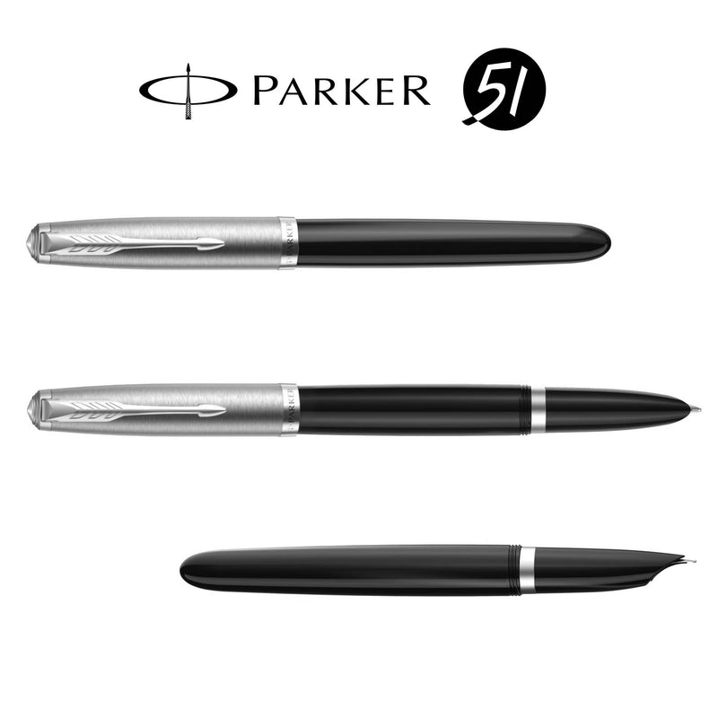 Parker 51 zwart CT vulpen - P.W. Akkerman Den Haag